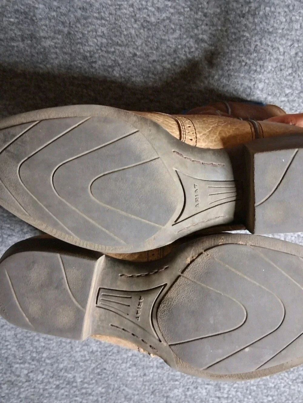 Ariat Kids Rough Stock Leather Cowboy Boots Size 6Y Square Toe Western